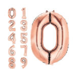 Number Foil Balloons ROSE GOLD1