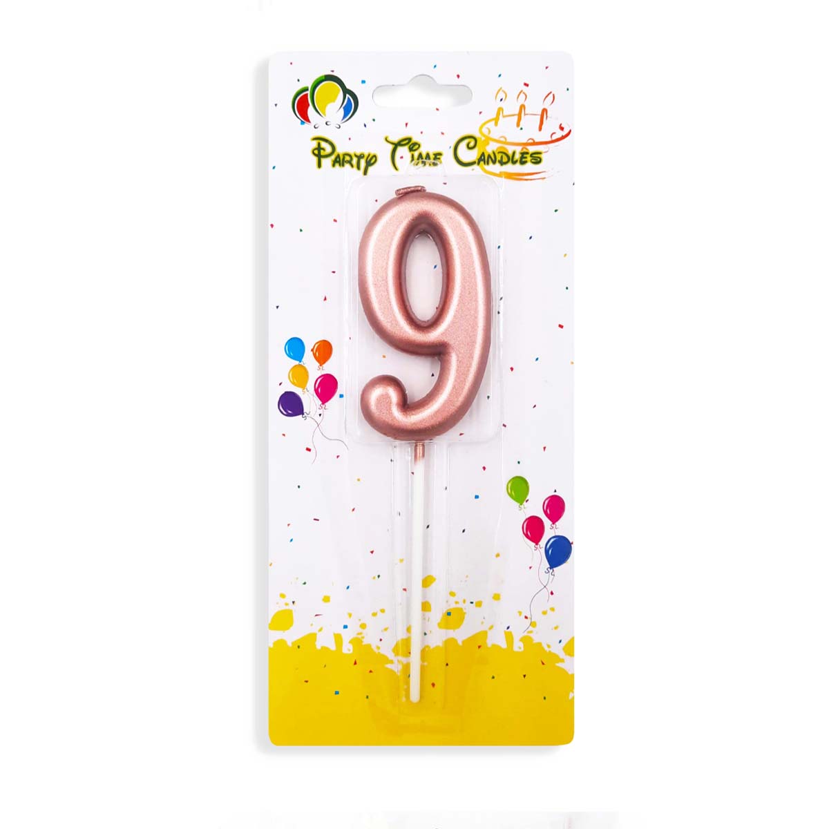 PME Rose Gold Number Candles 0-9
