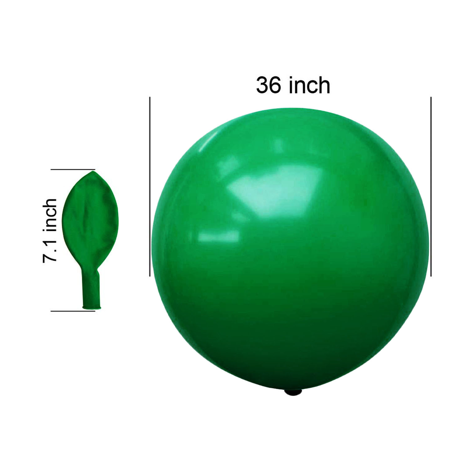 1pc 36″ Plain Jumbo Latex Balloon – Dark Green – Party Time Dubai