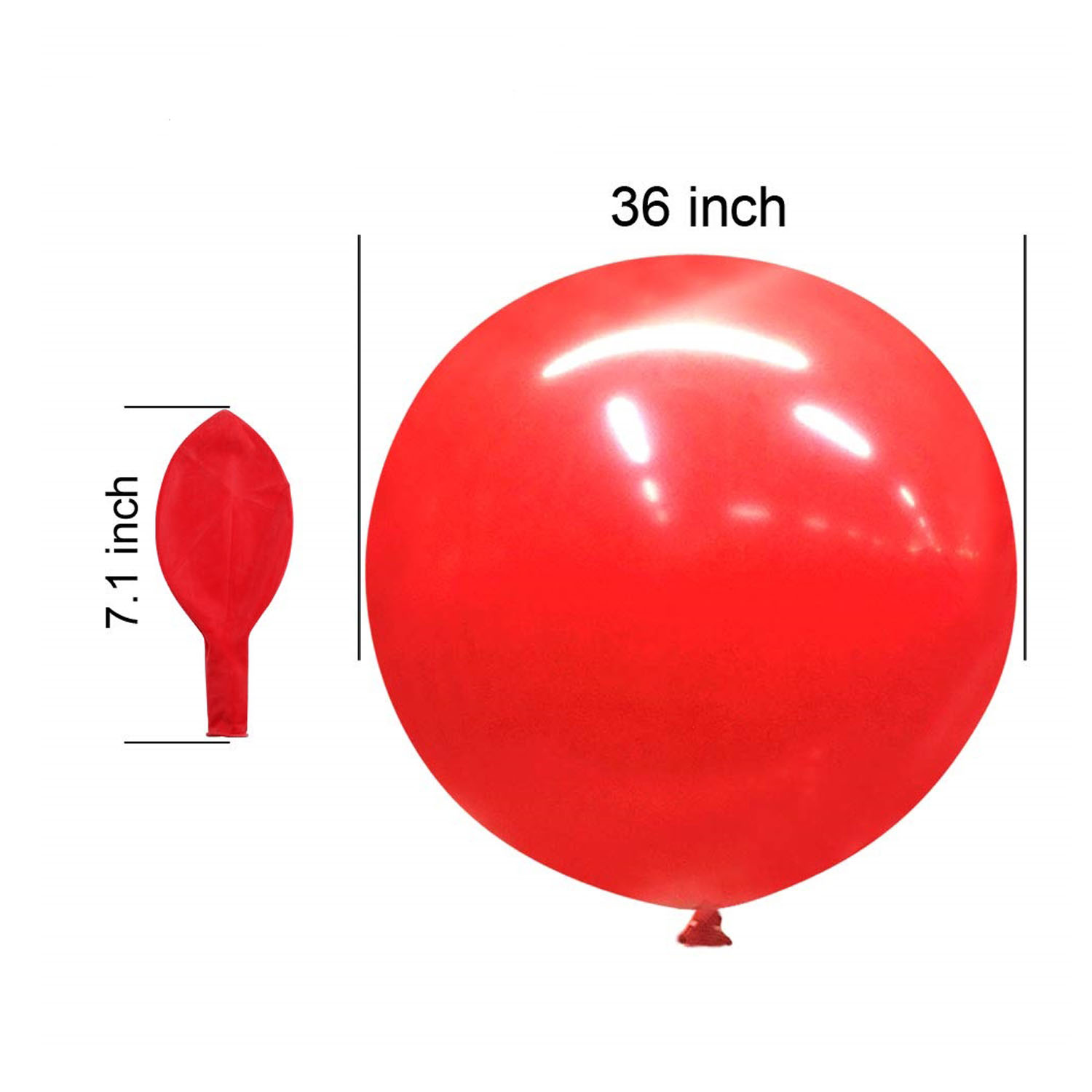 1pc 36″ Plain Jumbo Latex Balloon – Red – Party Time Dubai