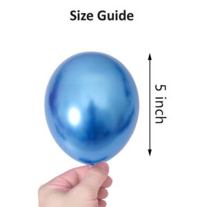 50-Pieces 5inch Chrome Blue Latex Balloon - Image 3