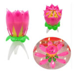 Lotus-Flower-Shape-Sparkling-happy-birthday-Musical-Candle-2