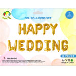 16IN HAPPY WEDDING – GOLD