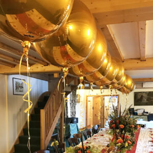 1-Piece 18inch 4D Sphere Gold Orbz Foil Balloon - Image 3