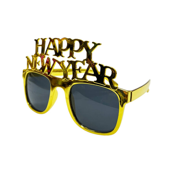 Gold Happy New Year Eye Glasses, New Year’s Eve Party Props and ...