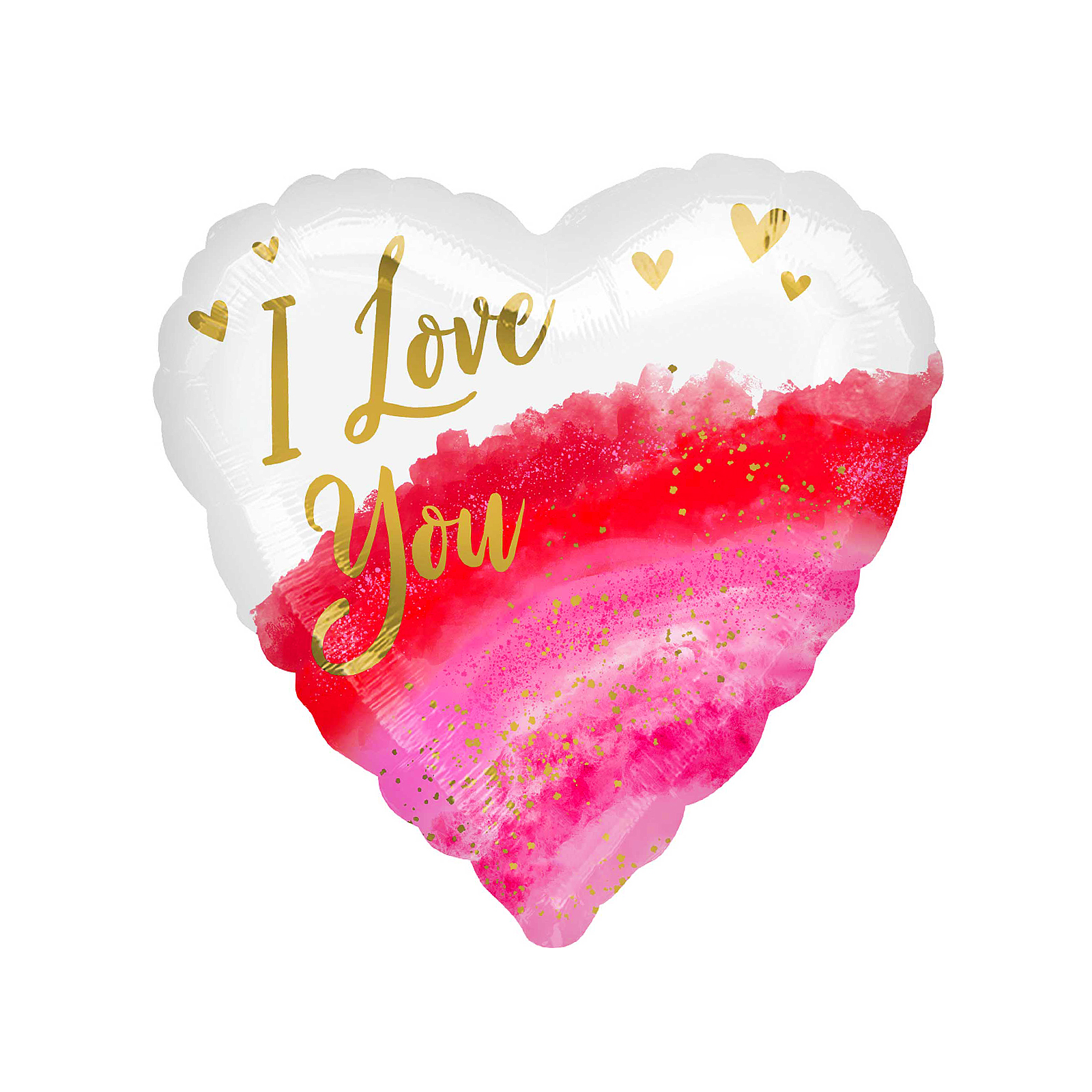 1 Piece 18inch I Love You Heart Foil Balloon, Pink & Red – Party Time Dubai