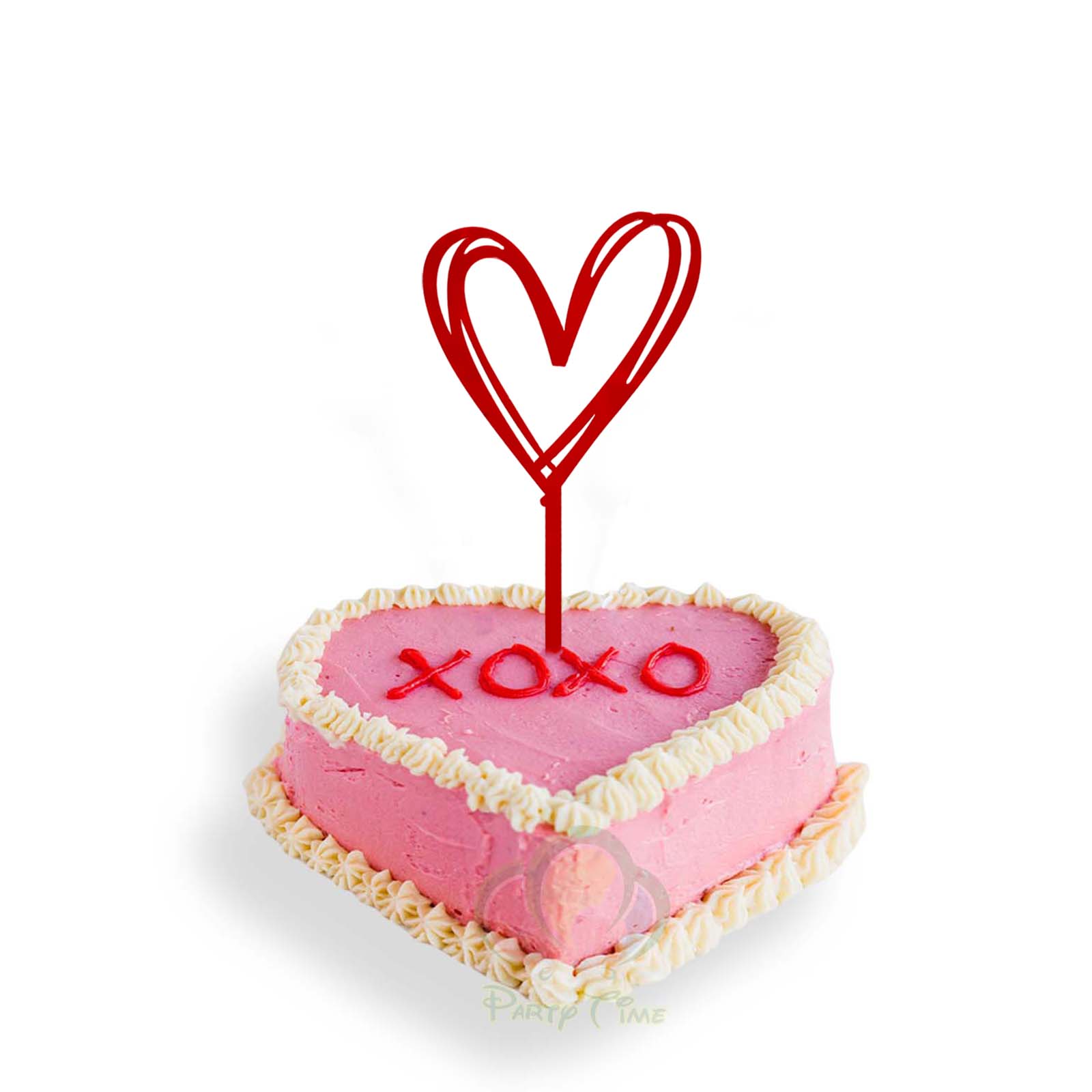 1-Piece Red Heart Cake Topper, Anniversary &amp; Valentine’s Day – Party ...