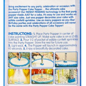 2pcs Party Popper Cake Topper - Birthday Cake Decoration - Image 4