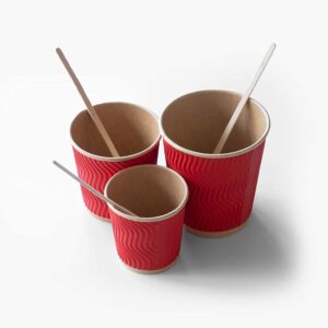 50-Pieces 14cm Wooden Coffee Stirrers, Drink Stirrer Sticks Disposable Tablewares - Image 3