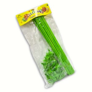 50-Pieces Green Balloon Sticks & Cups - Birthday Party Supplies - Image 3
