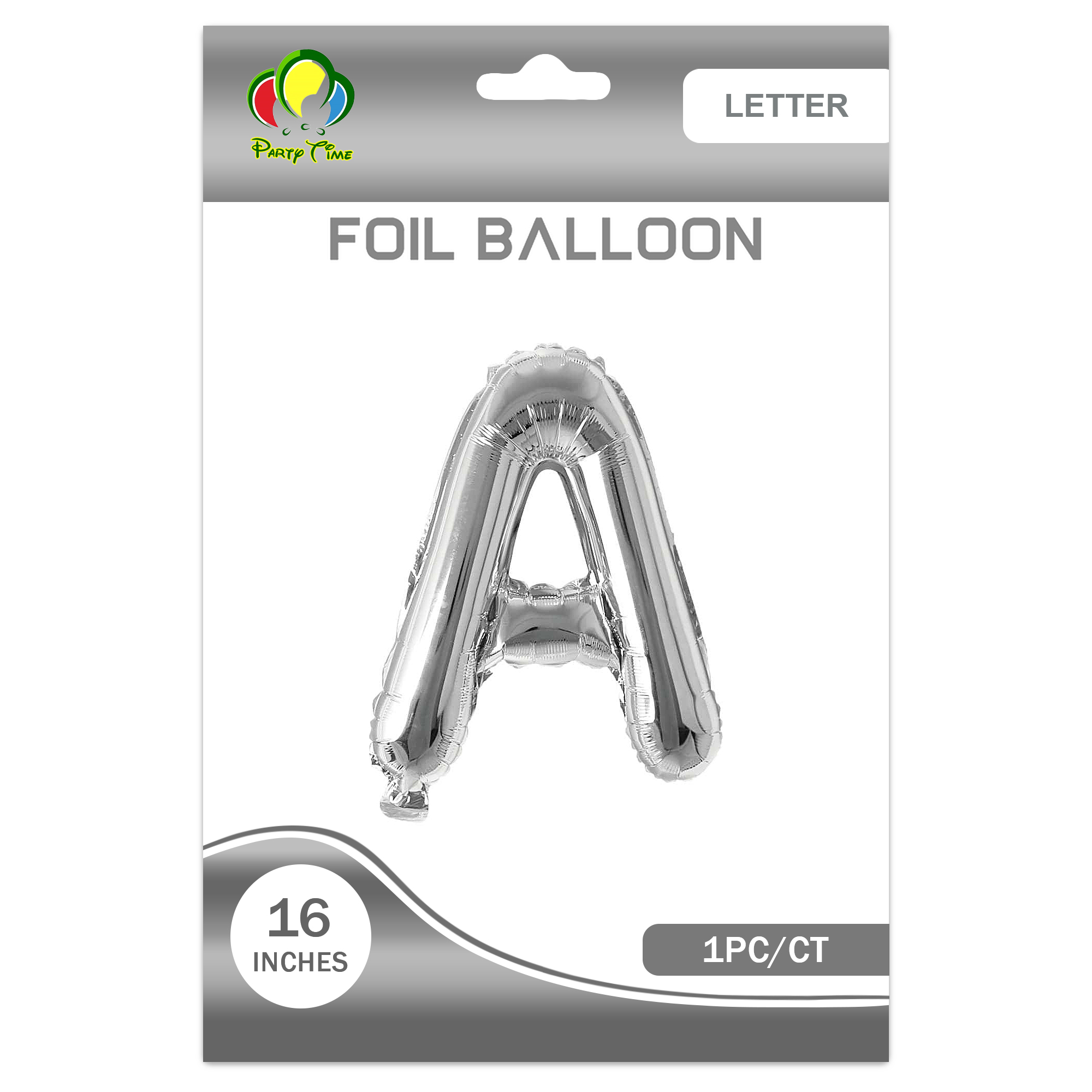 16 Letter A Foil Balloon Silver Party Time Dubai