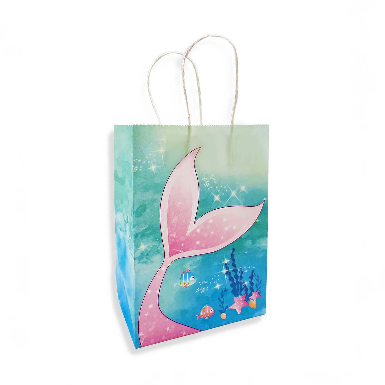 12-Pieces 22x15x8cm Mermaid Paper Bags – Theme Birthday Party Favor ...
