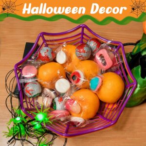 1pc Spider Web Basket Bowl, Halloween Trick or Treat Candy Holder - Orange - Image 3