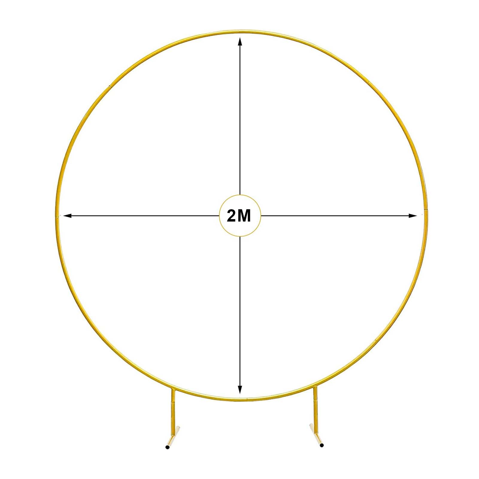 2 Meters Round Metal Balloon Arch Stand – Gold – Party Time Dubai