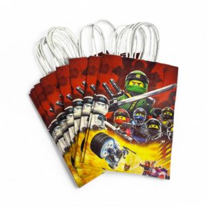 12-Pieces 22x15x8cm Lego Ninjago Paper Bags - Theme Birthday Party Favor Bags - Image 3