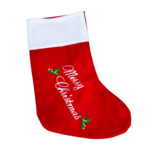 12pcs Merry Christmas Socks, Red & White Christmas Socks - Image 1