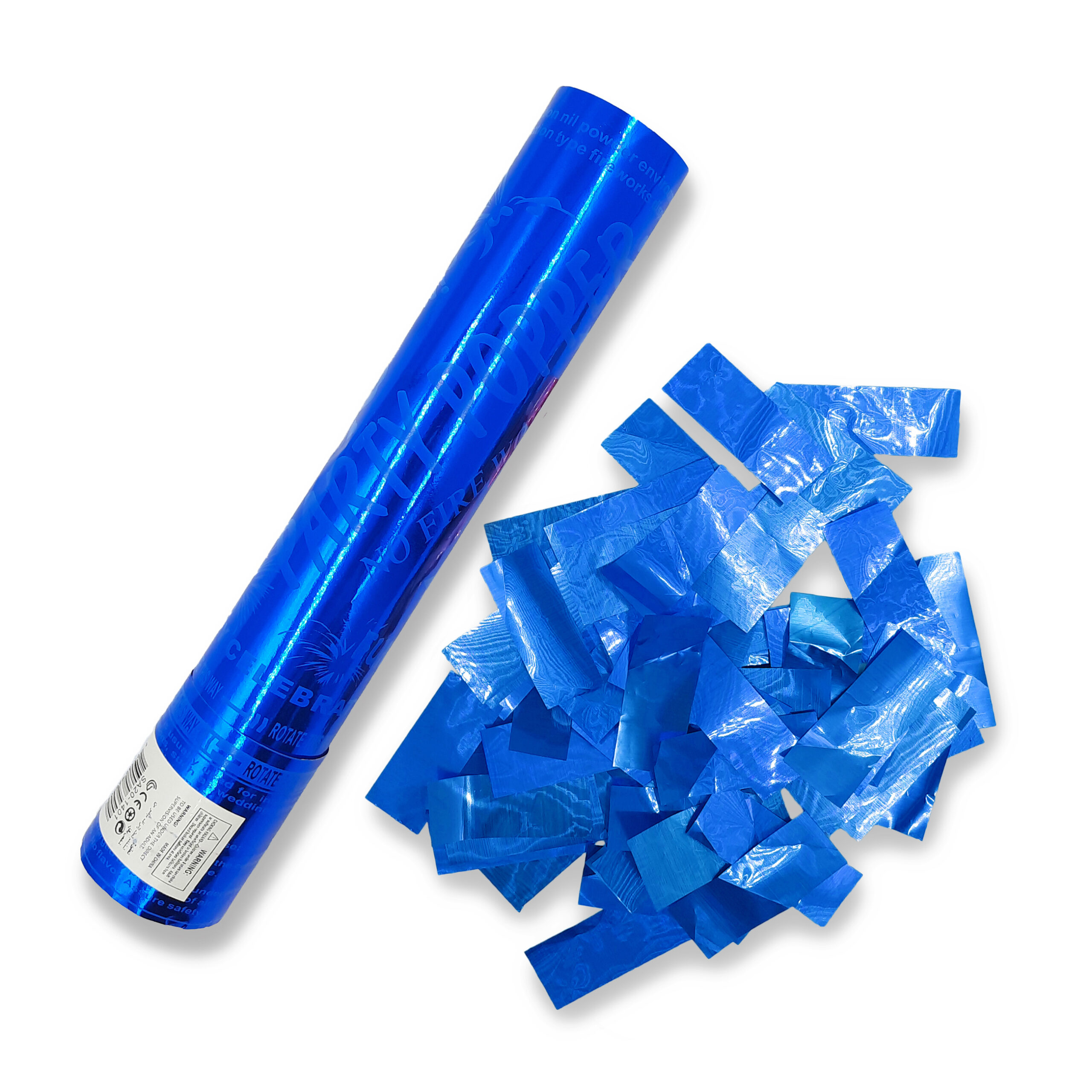Powder Popper Blue 1pc 30cm Blue Party Popper – Party Supplies – Party Time Dubai