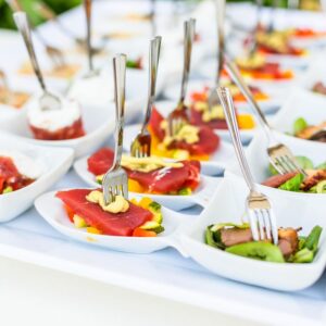 24-Pieces Silver Mini Metallic Plastic Forks - Disposable Party Tableware - Image 3