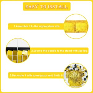 Box of 50 30x30cm Shiny Gold Sequin Panels Wall Backdrop, Party Decoration - Image 3