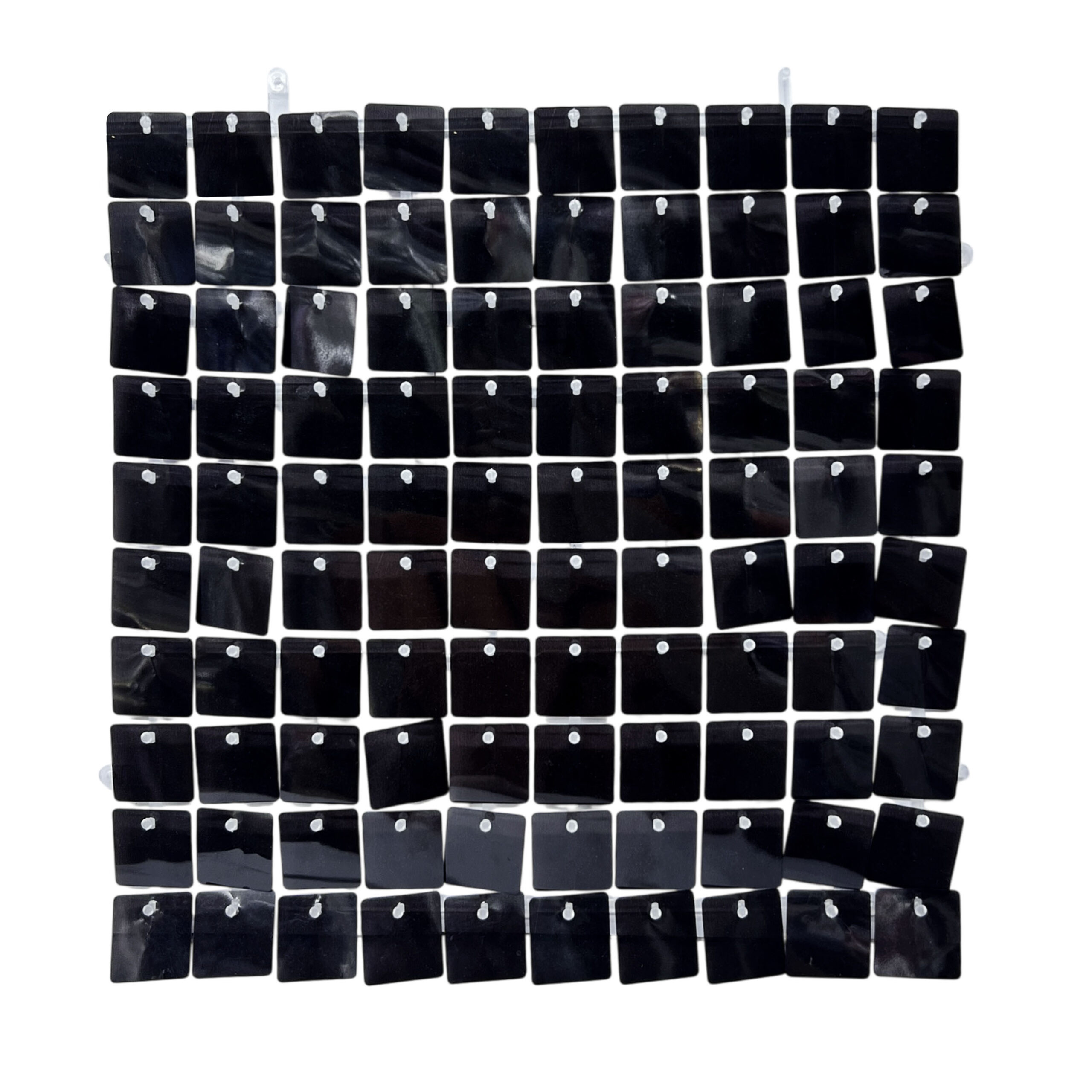 Box of 50 30x30cm Black Sequin Panels Wall Backdrop, Party Decoration ...