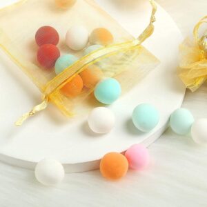 100pcs 9x12cm Organza Bags with Drawstrings, Yellow - Party Favor Bags & Give Away Bags - Image 3