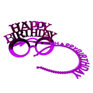 2pcs Set of Pink Happy Birthday Headband & Eyeglasses Set – Party Accessories - Image 2