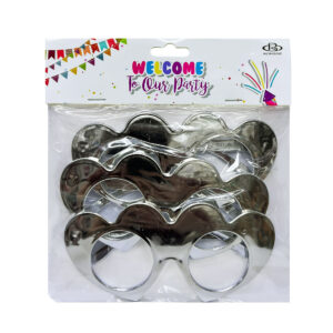 3pcs Set of Silver Heart Eyeglasses Set – Party Accessories - Image 1